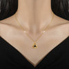Titanium Steel Geometric Cartoon Style Electroplated Love Projection Minimalist Necklace Accessories