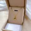 Titanium Steel Geometric Cartoon Style Electroplated Love Projection Minimalist Necklace Accessories