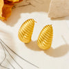 Titanium Steel Geometric Cartoon Unisex Earrings With Vacuum Electroplating In Furnace