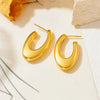 Titanium Steel Geometric Cartoon Unisex Earrings With Vacuum Electroplating In Furnace