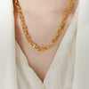 316L Stainless Steel Geometric Chain Stitching Personality Necklace And Bracelet Jewelry Electroplated