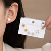 Titanium Steel Geometric Circle Electroplated Earrings For Women