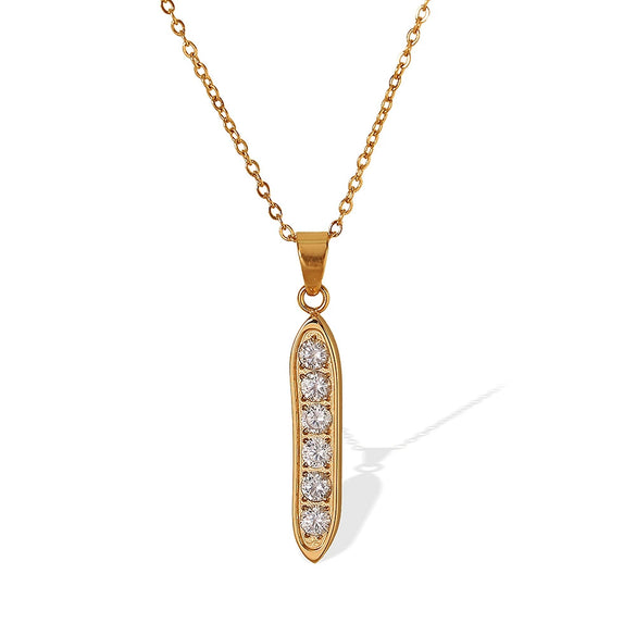 316L Stainless Steel Geometric Clavicle Chain Electroplated Women's Necklace