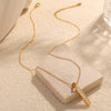 316L Stainless Steel Geometric Clavicle Chain Electroplated Women's Necklace