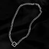 Titanium Steel Geometric Clavicle Chain For Women With Gold Inlaid Ins Hiphop Street Cold Style