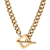 Titanium Steel Geometric Clavicle Chain For Women With Gold Inlaid Ins Hiphop Street Cold Style