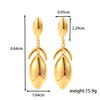 Titanium Steel Geometric Crescent Light Luxury Earrings With Electroplating