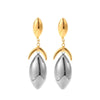 Titanium Steel Geometric Crescent Light Luxury Earrings With Electroplating