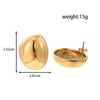 Titanium Steel Geometric Crescent Light Luxury Earrings With Electroplating