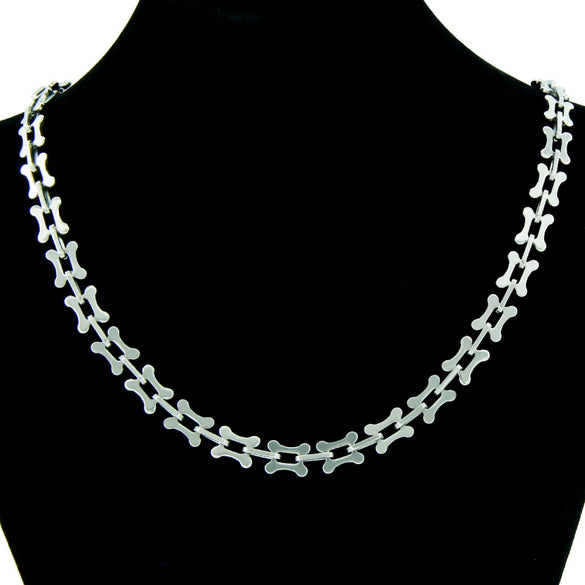 Titanium Steel Geometric Cross Chain Stitching Unisex Necklace