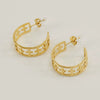 316L Stainless Steel Geometric Cross Electroplated Women's Earrings