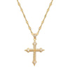 Titanium Steel Geometric Cross Micropaved Diamond Cartoon Necklace For Women