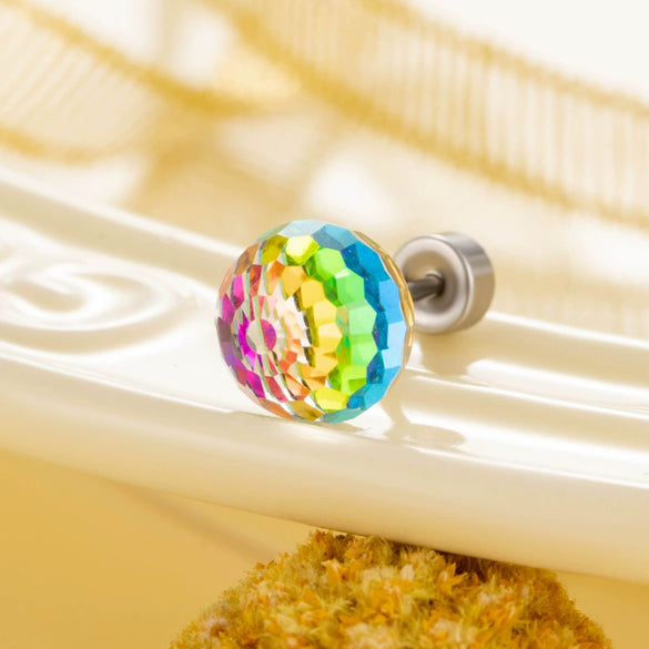 Titanium Steel Geometric Crystal Screw Ear Nail