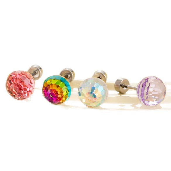 Titanium Steel Geometric Crystal Screw Ear Nail
