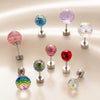 Titanium Steel Geometric Crystal Screw Ear Nail