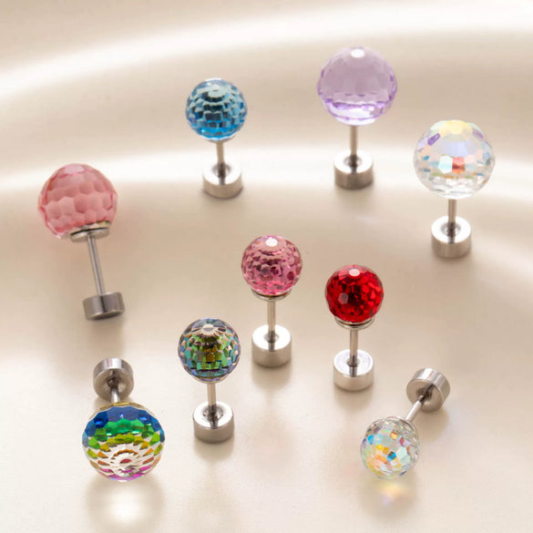 Titanium Steel Geometric Crystal Screw Ear Nail