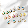 Titanium Steel Geometric Cshaped Electroplated Elegant Women's Earrings