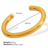 316L Stainless Steel Geometric Cshaped Round Glossy Electroplated Bracelet