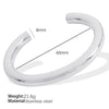 316L Stainless Steel Geometric Cshaped Round Glossy Electroplated Bracelet