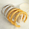 316L Stainless Steel Geometric Cshaped Round Glossy Electroplated Bracelet