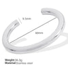 316L Stainless Steel Geometric Cshaped Round Glossy Electroplated Bracelet