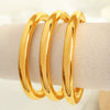 316L Stainless Steel Geometric Cshaped Round Glossy Electroplated Bracelet