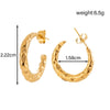 Titanium Steel Geometric Cshaped Snakeshaped Hollow Light Luxury Earrings With Electroplating For Women