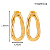 Titanium Steel Geometric Cshaped Snakeshaped Hollow Light Luxury Earrings With Electroplating For Women