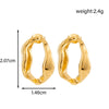 Titanium Steel Geometric Cshaped Snakeshaped Hollow Light Luxury Earrings With Electroplating For Women