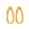Titanium Steel Geometric Cshaped Snakeshaped Hollow Light Luxury Earrings With Electroplating For Women