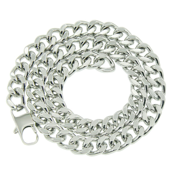 Titanium Steel Geometric Cuban Chain Bracelet For Men Street Punk Motorcycle Style