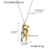 316L Stainless Steel Geometric Detachable Necklace Electroplated Fashion Style