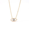 Titanium Steel Geometric Devil's Eye Necklace For Women With Electroplating Design