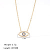 Titanium Steel Geometric Devil's Eye Necklace For Women With Electroplating Design