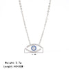 Titanium Steel Geometric Devil's Eye Necklace For Women With Electroplating Design
