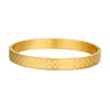 Titanium Steel Geometric Diamond Pattern Open Bracelet Unisex Retro Trendy Frosted Electroplated