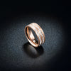 Titanium Steel Geometric Diamond Ring Unisex