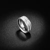 Titanium Steel Geometric Diamond Ring Unisex