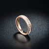 Titanium Steel Geometric Diamond Ring Unisex
