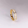 Titanium Steel Geometric Diamond Ring Unisex