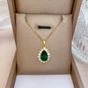 Titanium Steel Geometric Diamond Zircon Women's Ochain Necklace