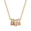 Titanium Steel Geometric Diamondencrusted Electroplated Necklace For Women