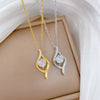 Titanium Steel Geometric Diamondencrusted Normcore Cartoon Style Necklace Unisex