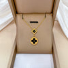 Titanium Steel Geometric Diamondshaped Lucky Grass Electroplating Unisex Clavicle Necklace