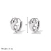 Titanium Steel Geometric Dolphin Earrings For Women Electroplated Minimalist Jewelry