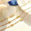 Titanium Steel Geometric Double Layer Clavicle Necklace With Watch Gear Notch Pendant Electroplated Gold Finish