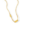 Titanium Steel Geometric Double Layer Clavicle Necklace With Watch Gear Notch Pendant Electroplated Gold Finish