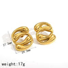 Titanium Steel Geometric Drop Shape Electroplated Women's Earrings