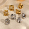Titanium Steel Geometric Drop Shape Electroplated Women's Earrings