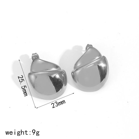 Titanium Steel Geometric Drop Shape Electroplated Women's Earrings